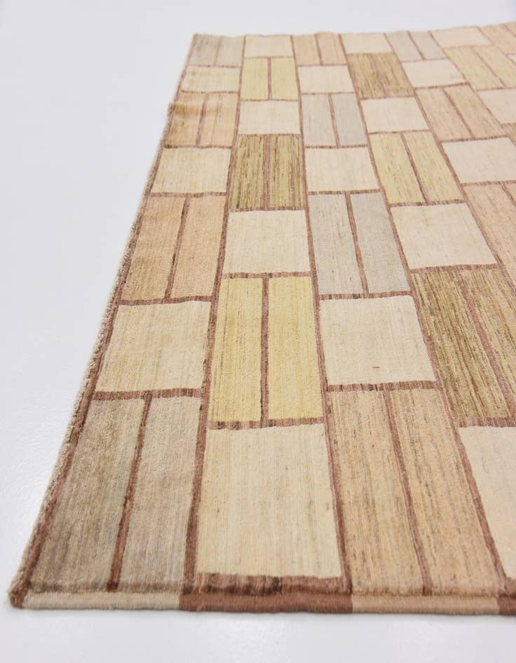 Detail image of 6' 7 x 8' 8  Hand Knotted Modern Ziegler Oriental Rug