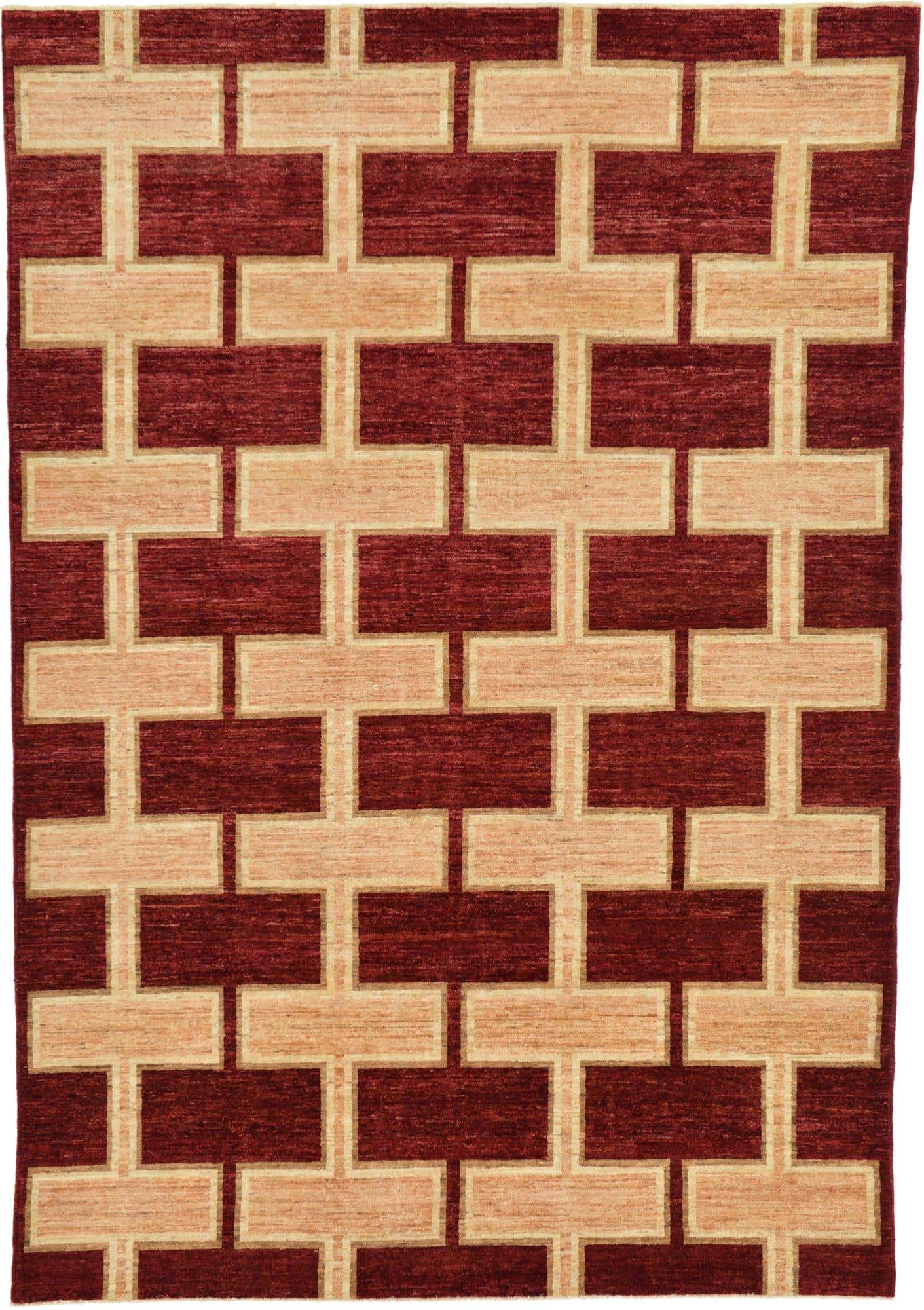 6' 8 x 9' 8 Hand Knotted Modern Ziegler Oriental Rug