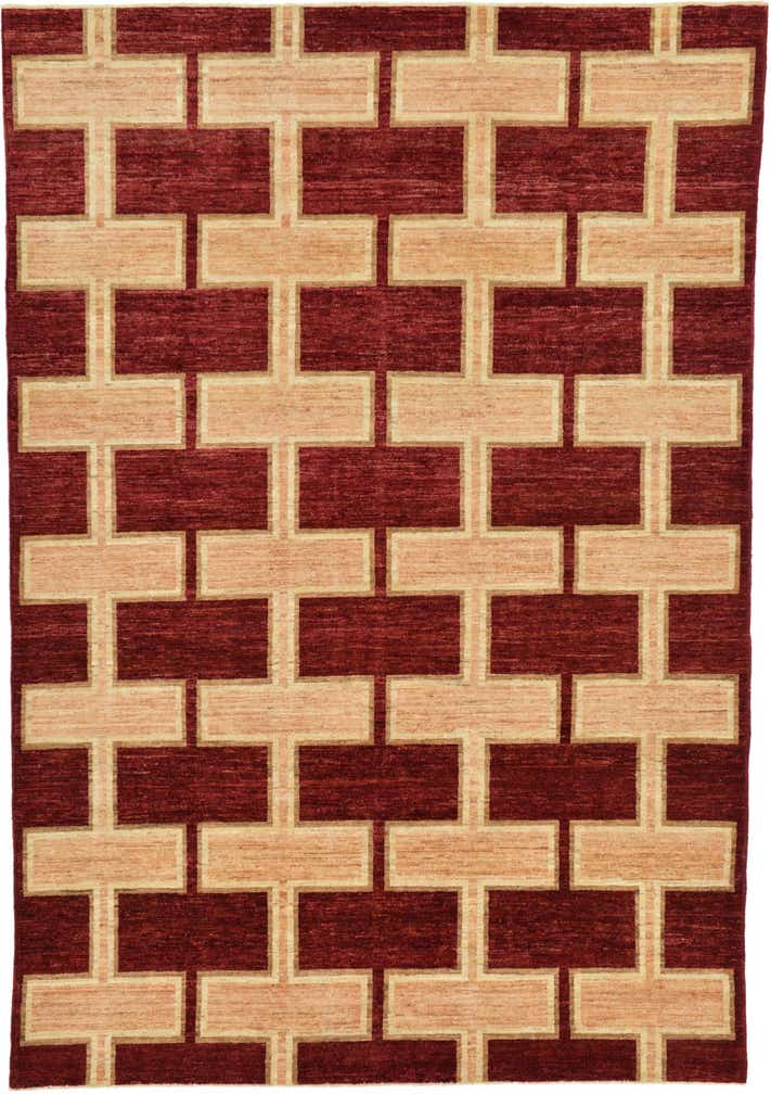 6' 8 x 9' 8 Hand Knotted Modern Ziegler Oriental Rug