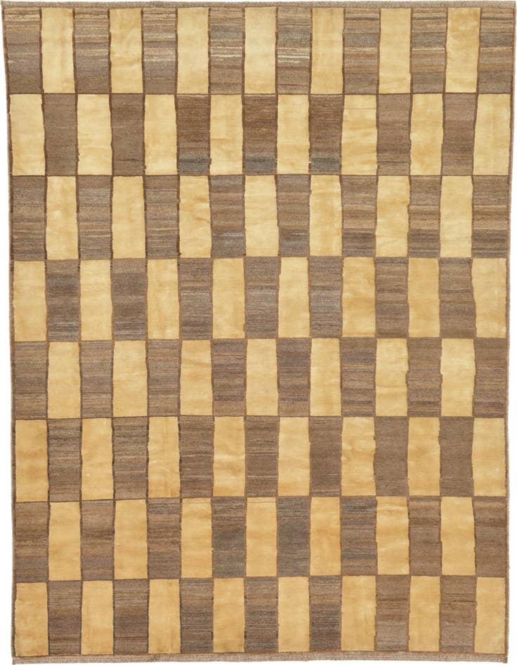 Detail image of 6' 6 x 9' 10 Hand Knotted Modern Ziegler Oriental Rug