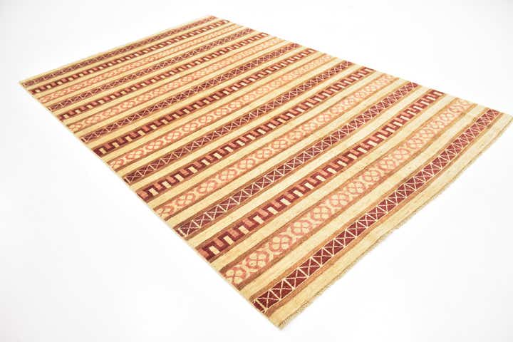 5' 9 x 8' 10 Hand Knotted Modern Ziegler Rug