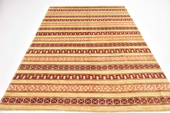 5' 9 x 8' 10 Hand Knotted Modern Ziegler Rug