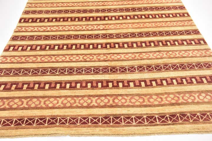 5' 9 x 8' 10 Hand Knotted Modern Ziegler Rug