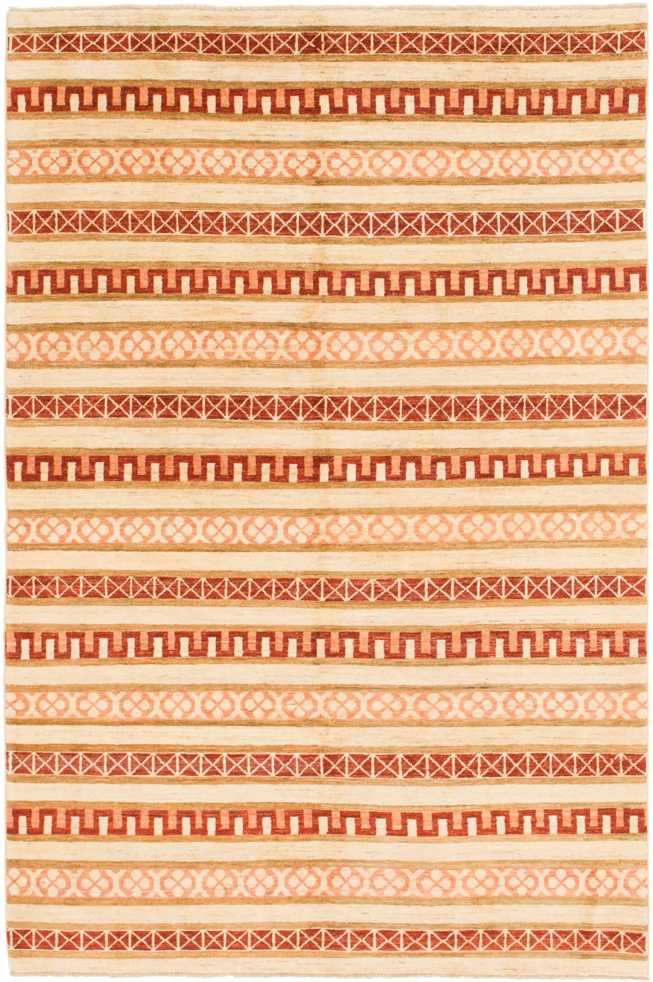 5' 9 x 8' 10 Hand Knotted Modern Ziegler Rug