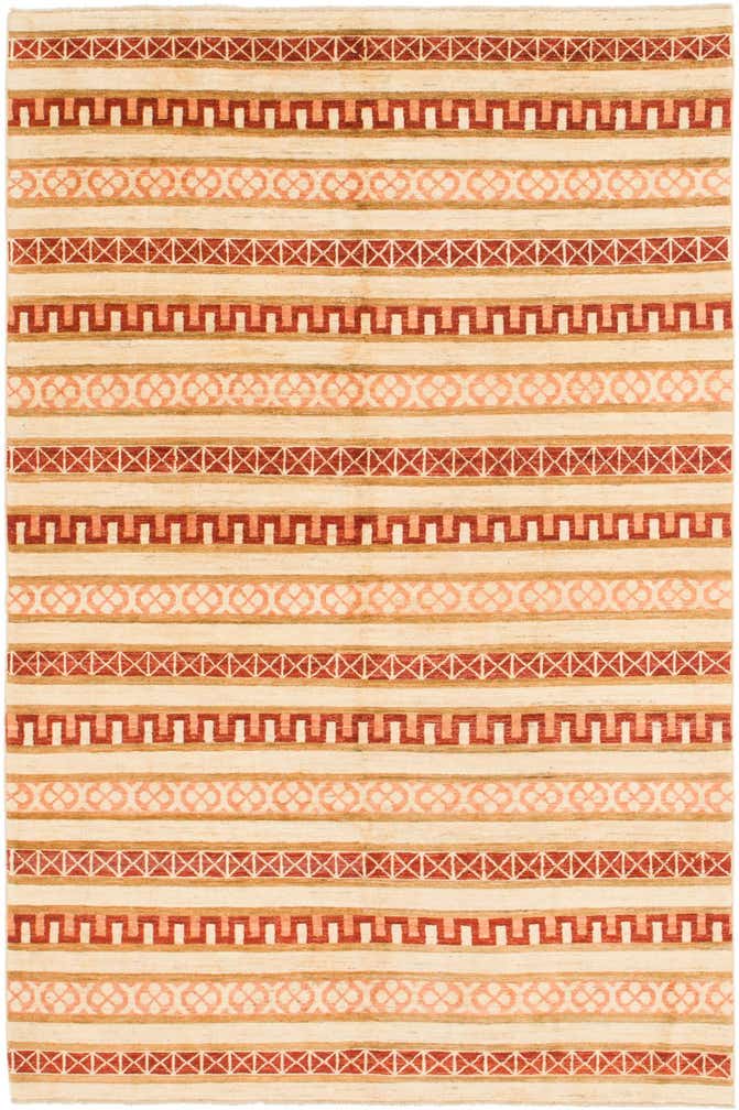 5' 9 x 8' 10 Hand Knotted Modern Ziegler Rug