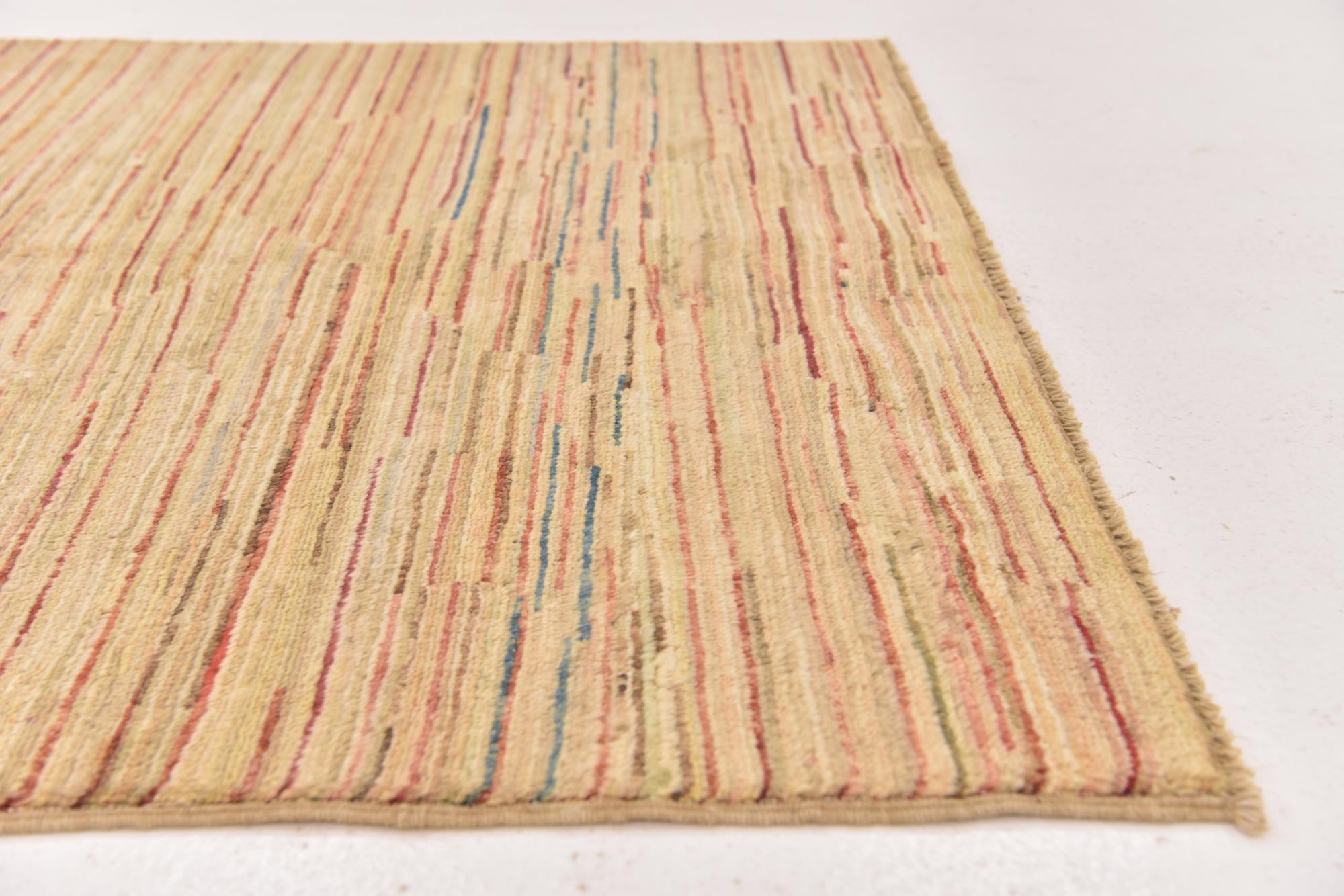 3' 8 x 5' 5 Hand Knotted Modern Ziegler Rug