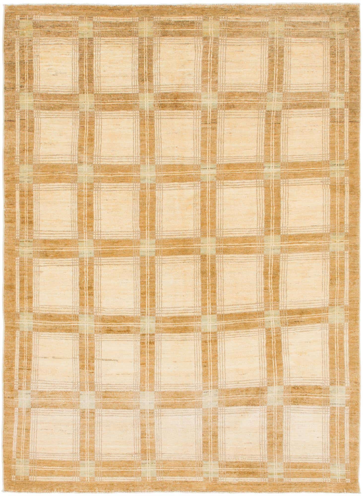 4' 7 x 6' 6 Hand Knotted Modern Ziegler Rug