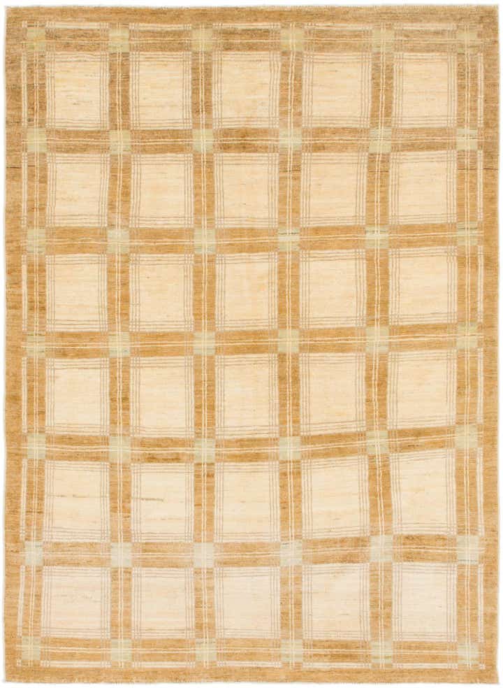 4' 7 x 6' 6 Hand Knotted Modern Ziegler Rug