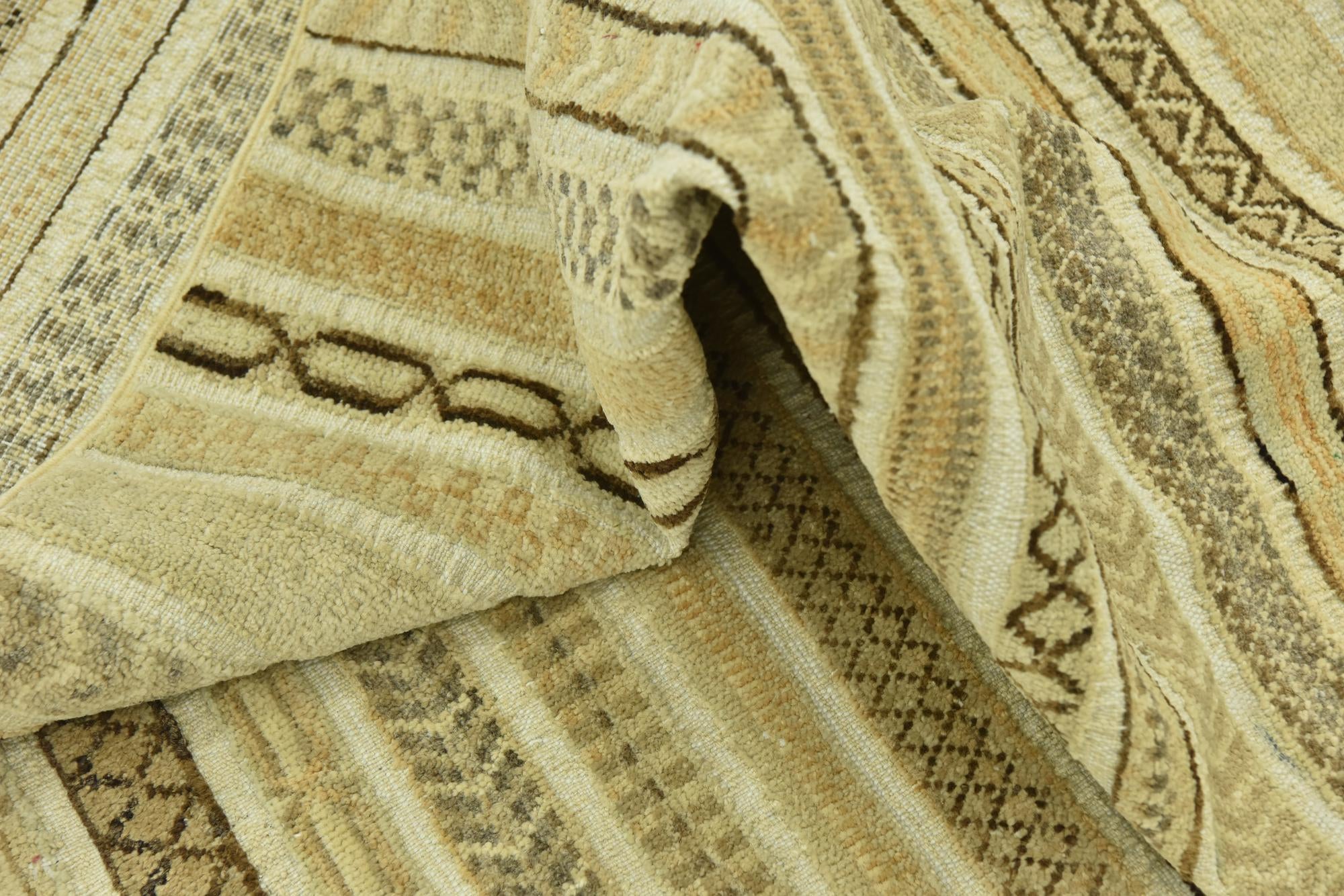 6' 4 x 9' 6 Hand Knotted Modern Ziegler Rug