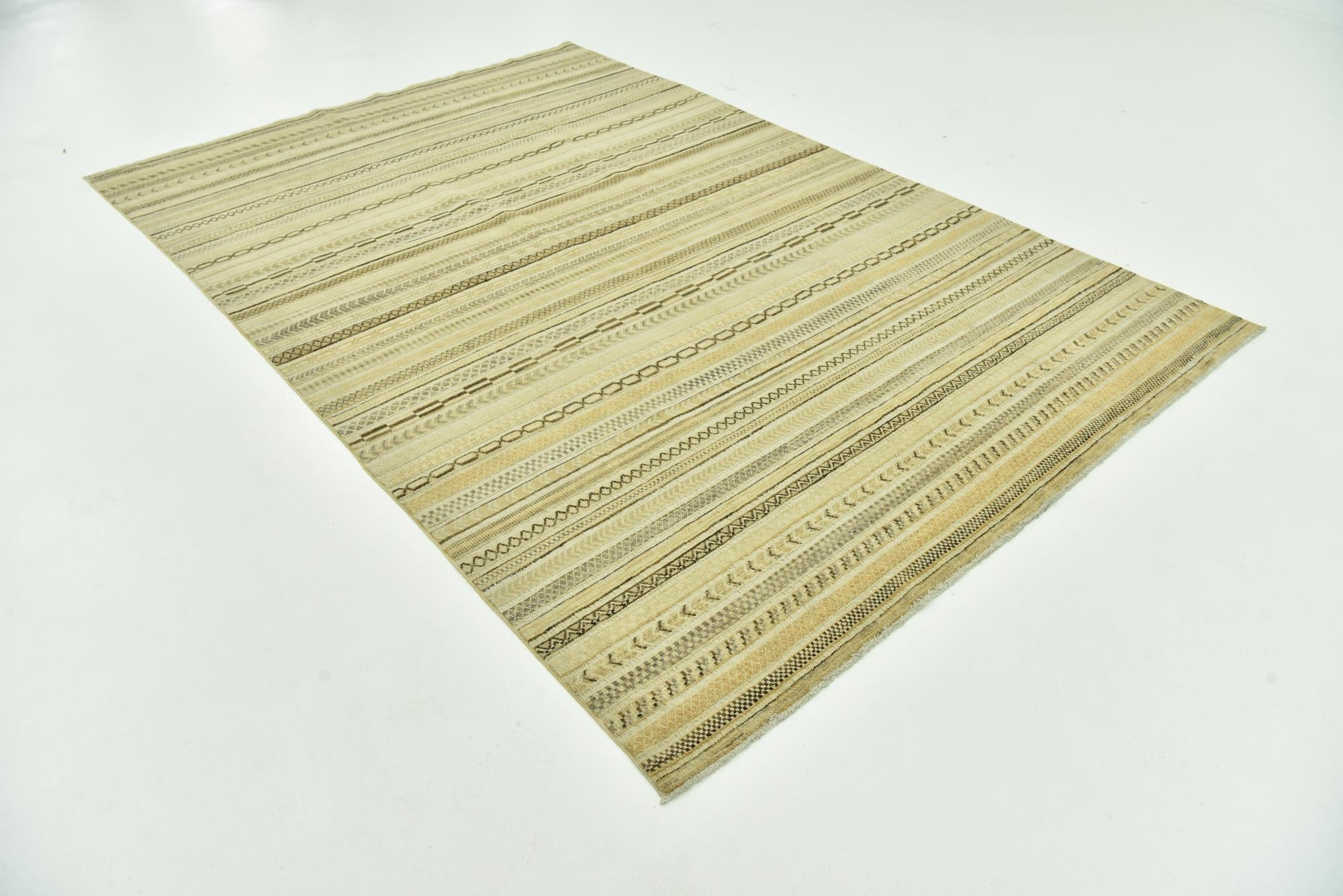 6' 4 x 9' 6 Hand Knotted Modern Ziegler Rug