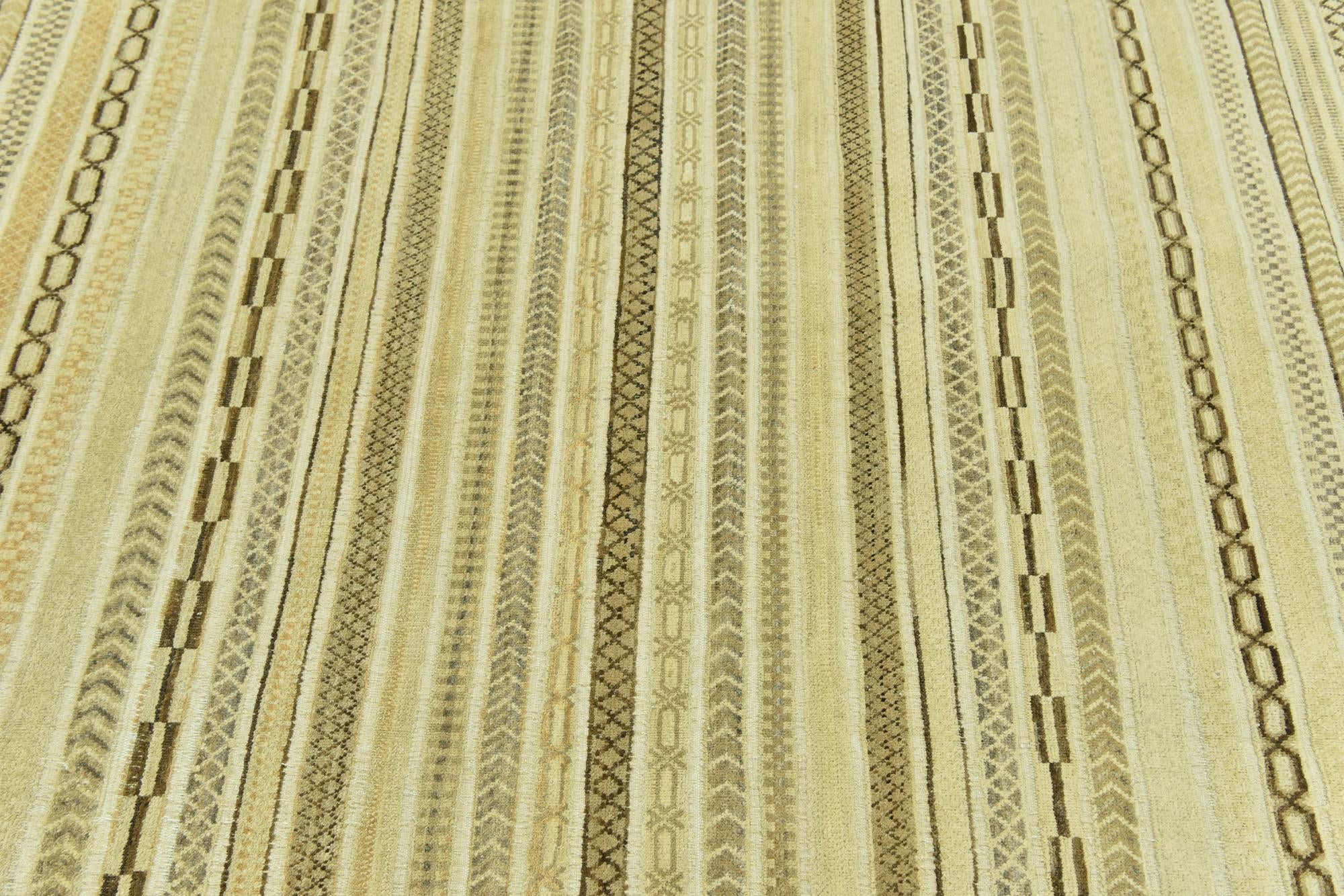 6' 4 x 9' 6 Hand Knotted Modern Ziegler Rug