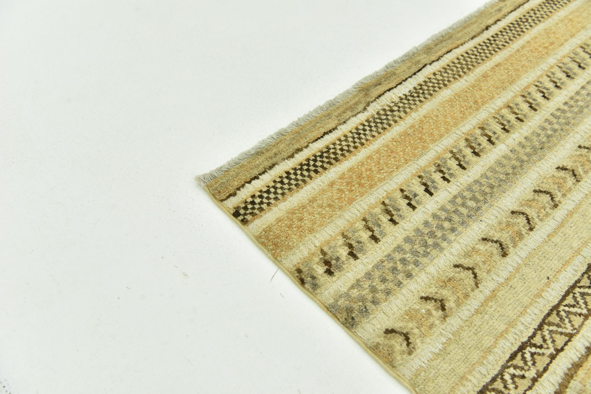 6' 4 x 9' 6 Hand Knotted Modern Ziegler Rug
