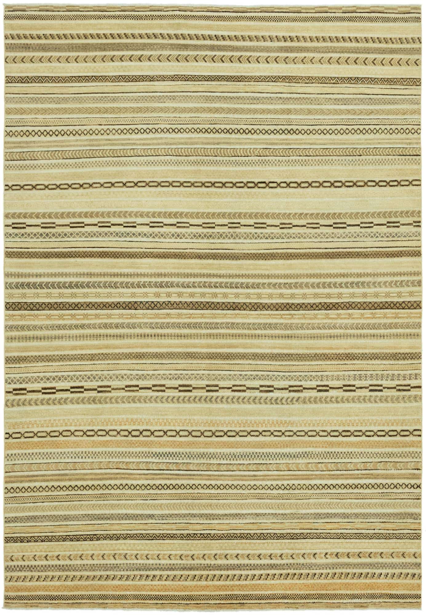 6' 4 x 9' 6 Hand Knotted Modern Ziegler Rug