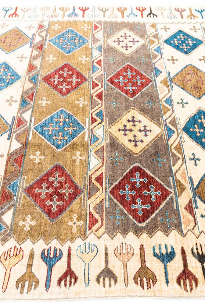 6' 7 x 9' 9 Hand Knotted Modern Ziegler Rug