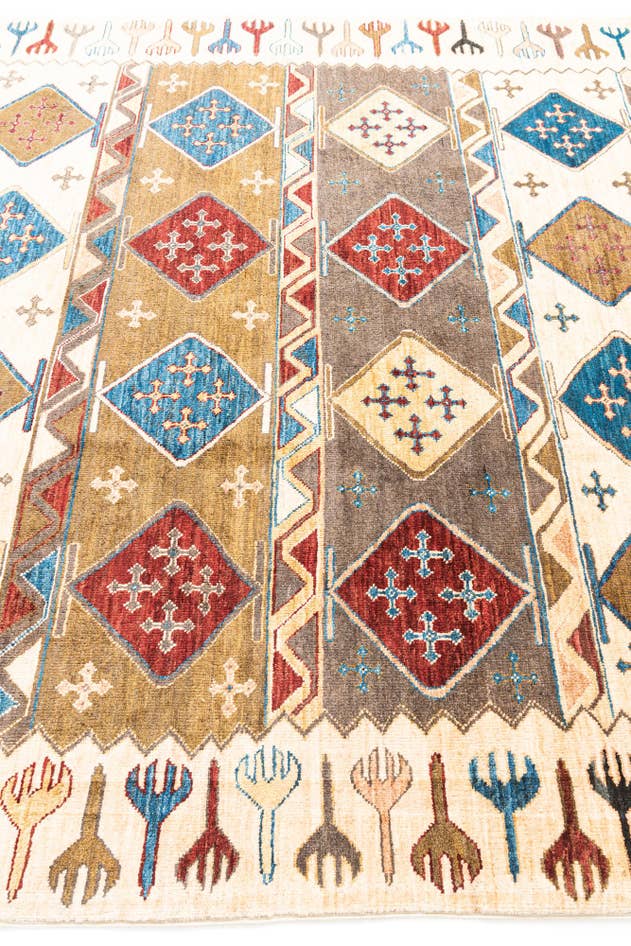 Detail image of 6' 7 x 9' 9 Hand Knotted Modern Ziegler Rug