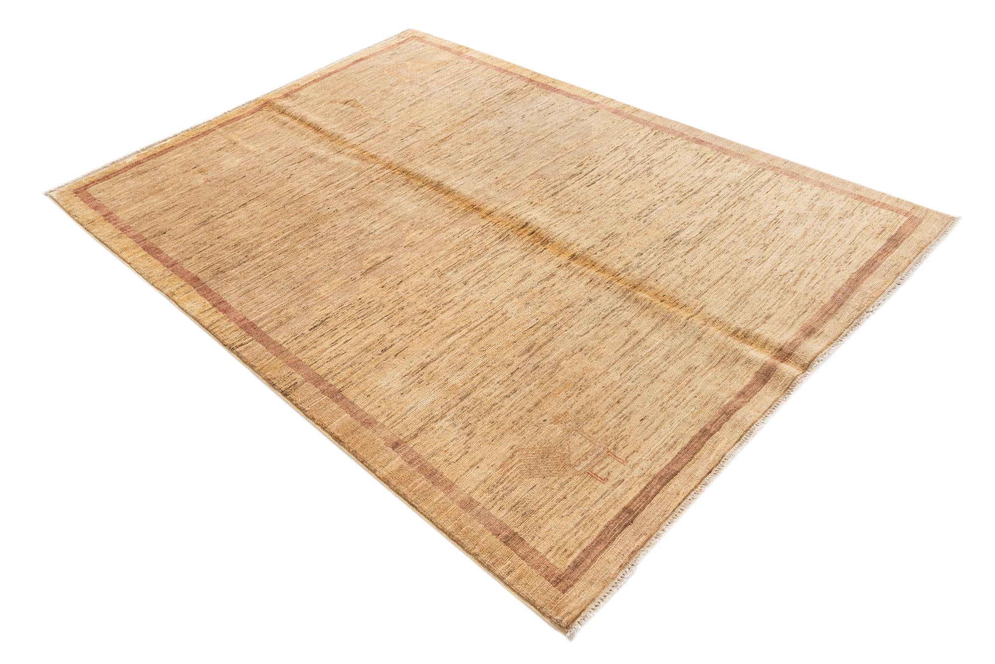 4' 9 x 6' 5 Hand Knotted Modern Ziegler Rug