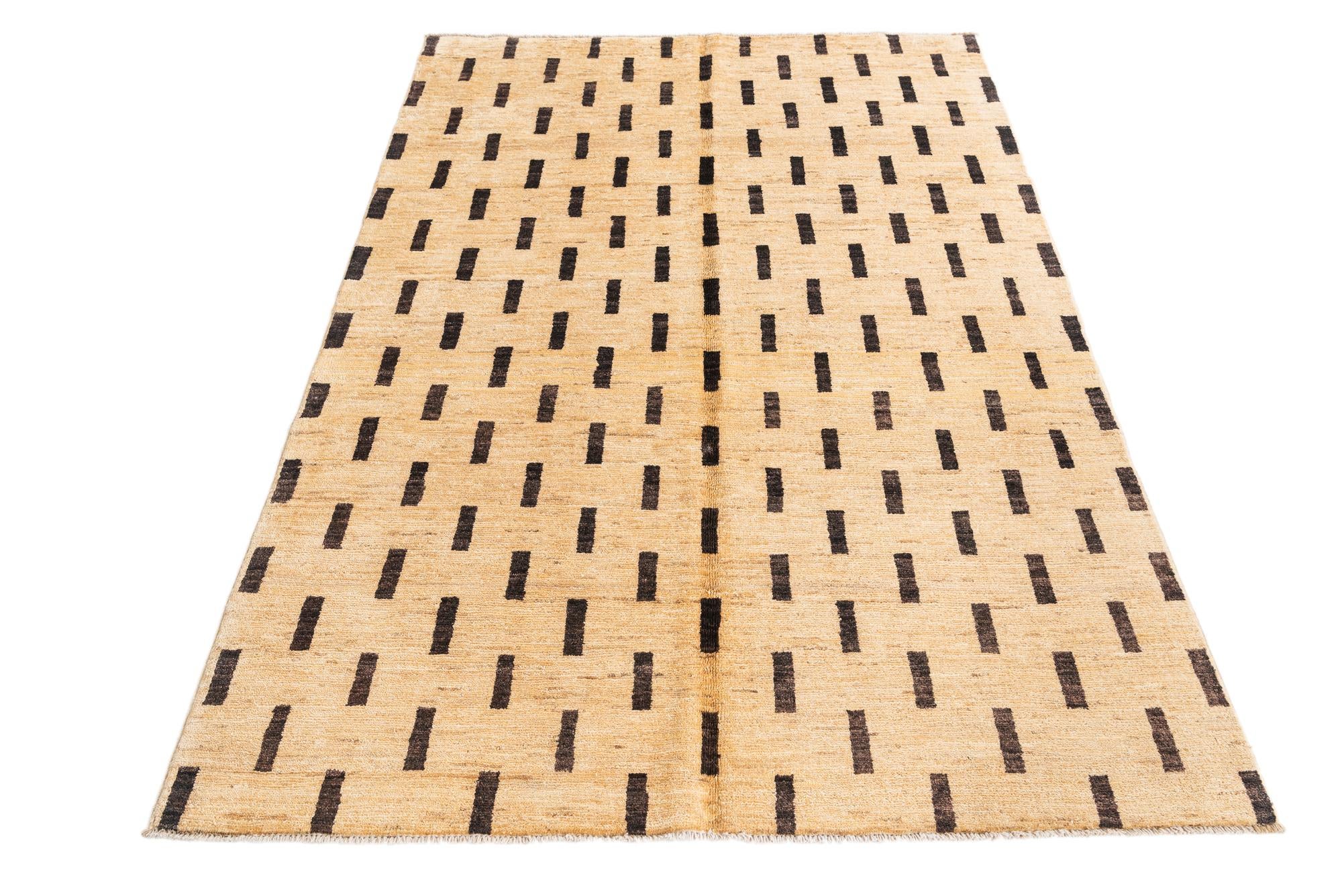 4' 8 x 6' 6 Hand Knotted Modern Ziegler Rug