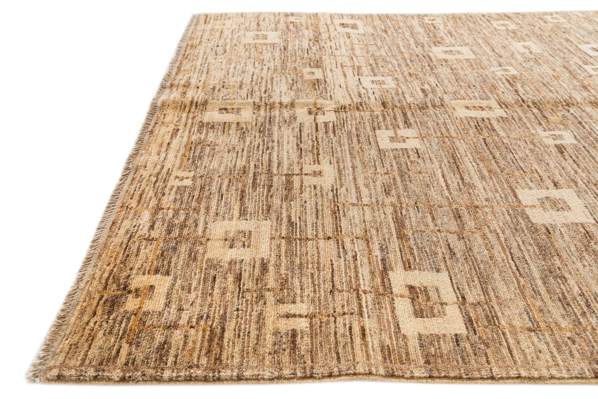 4' x 6' Hand Knotted Modern Ziegler Rug