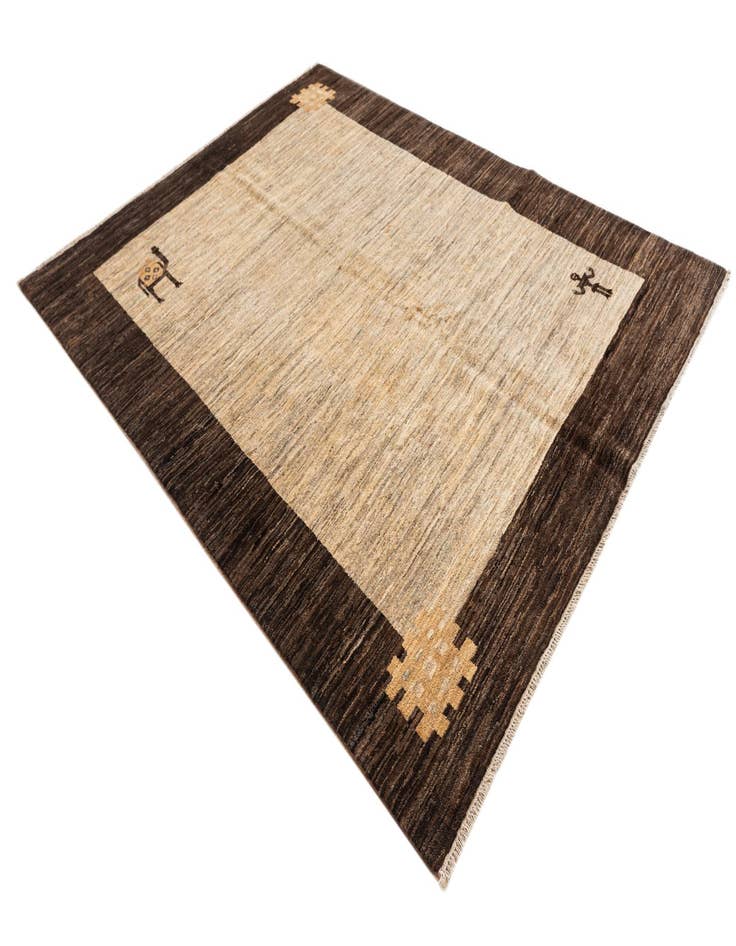 Detail image of 5' x 6' 4 Hand Knotted Modern Ziegler Rug