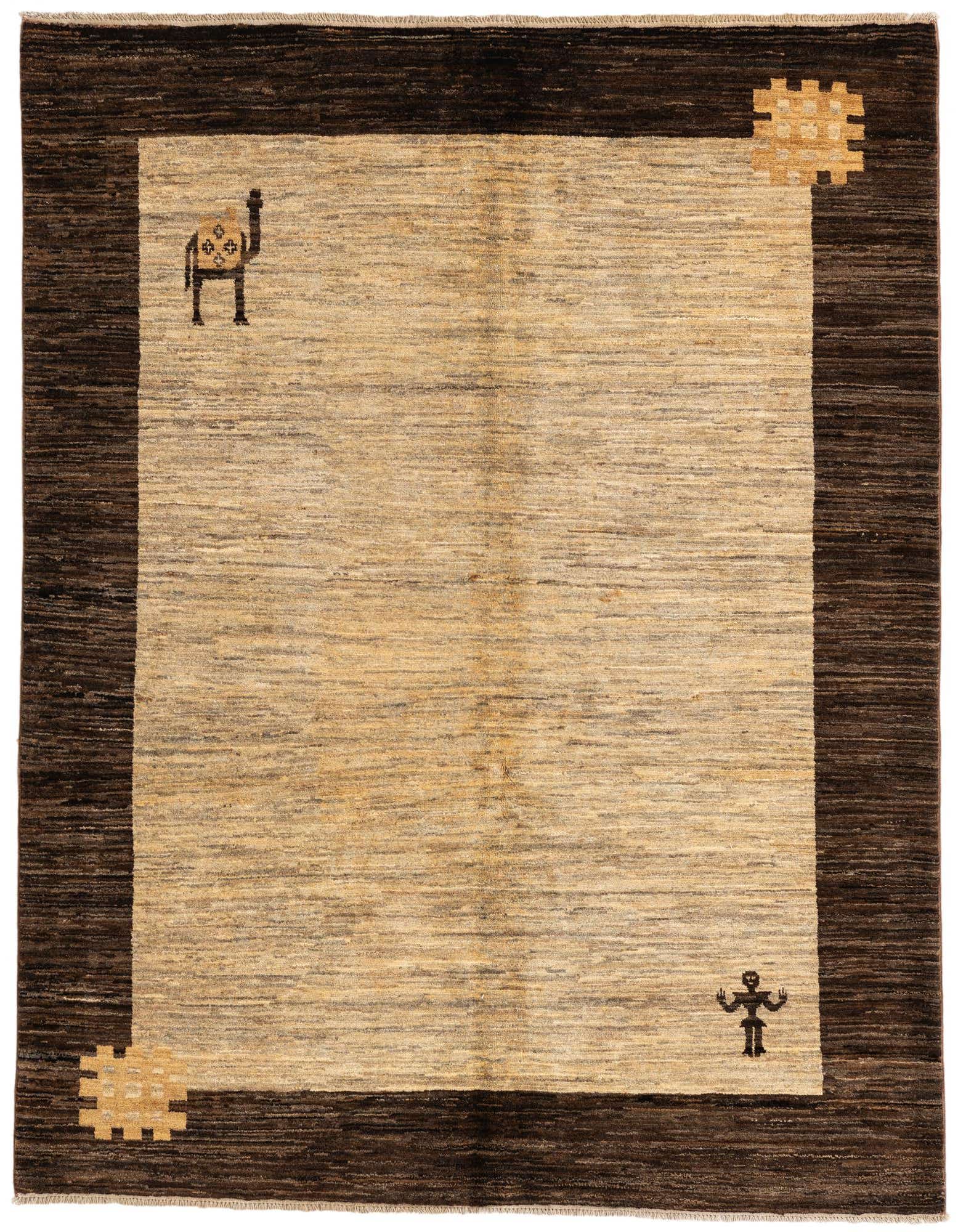 5' x 6' 4 Hand Knotted Modern Ziegler Rug