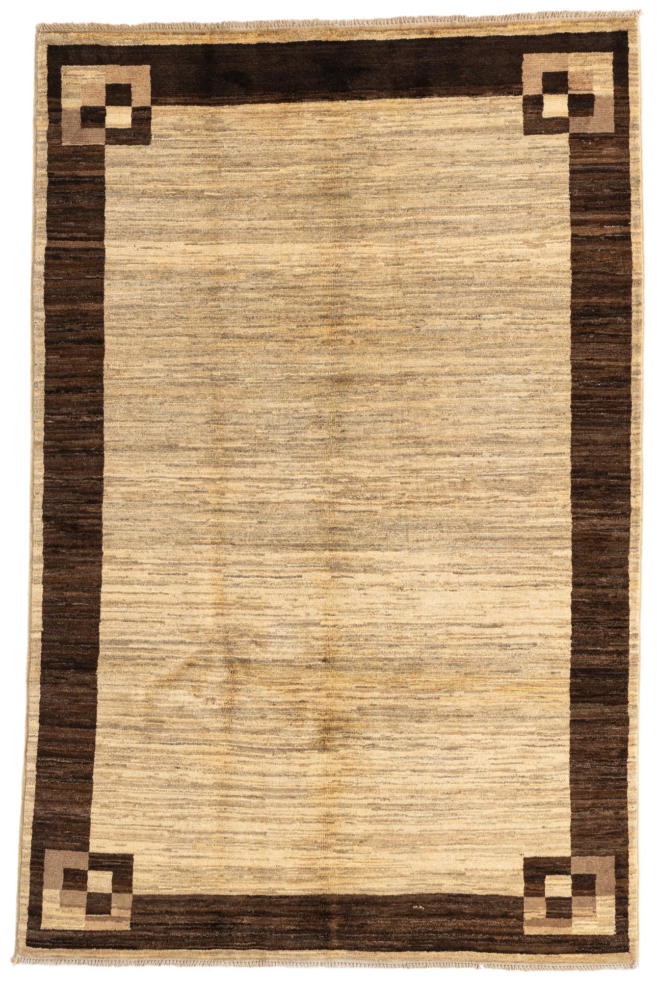 3' 10 x 5' 10 Hand Knotted Modern Ziegler Rug