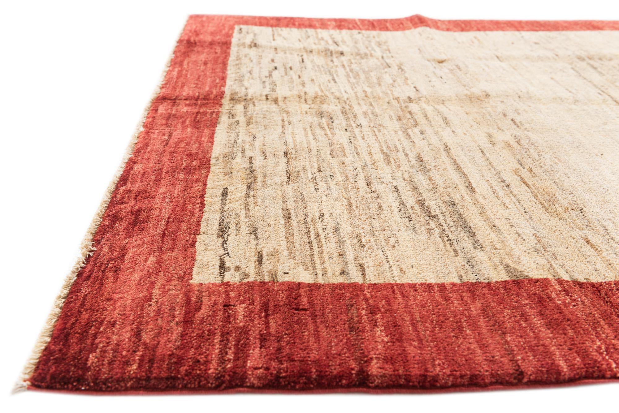 3' 10 x 5' 8 Hand Knotted Modern Ziegler Rug
