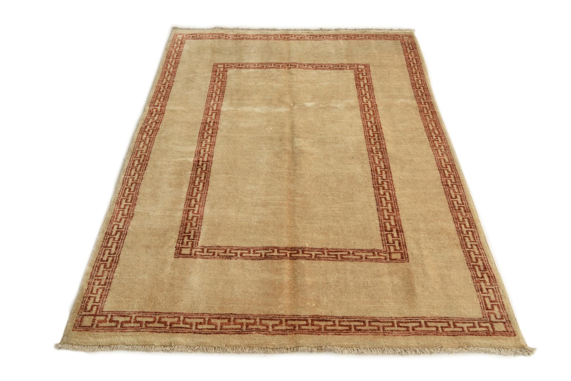 4' 1 x 6' 2 Hand Knotted Modern Ziegler Rug