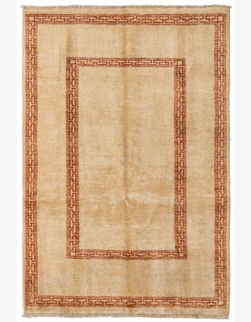 4' 1 x 6' 2 Hand Knotted Modern Ziegler Rug