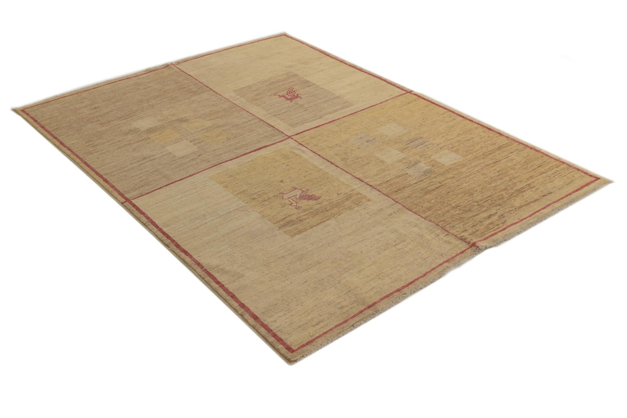 5' x 6' 9 Hand Knotted Modern Ziegler Rug