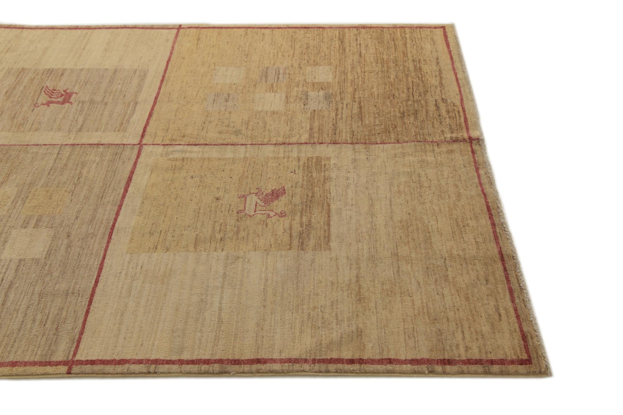 5' x 6' 9 Hand Knotted Modern Ziegler Rug