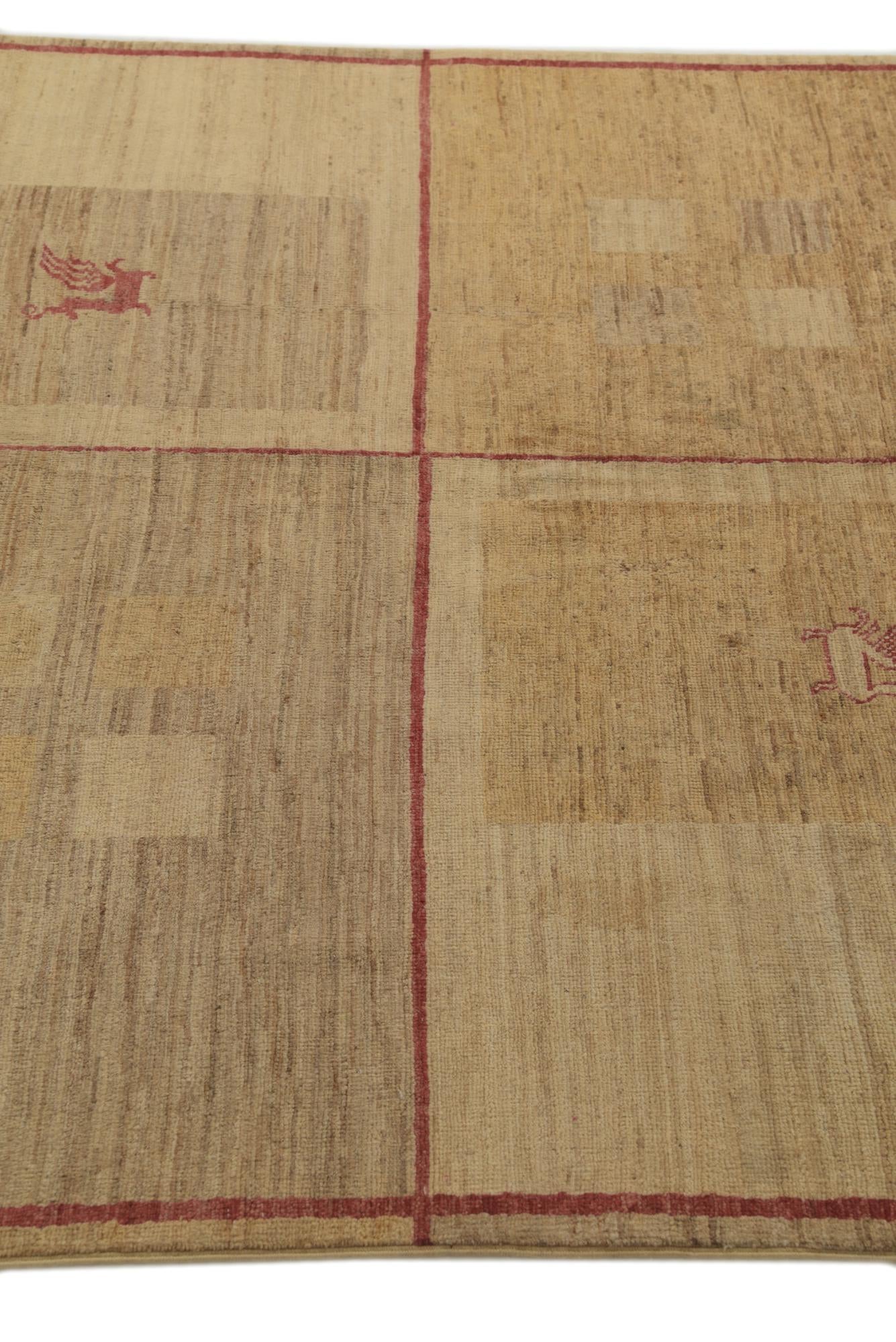 5' x 6' 9 Hand Knotted Modern Ziegler Rug