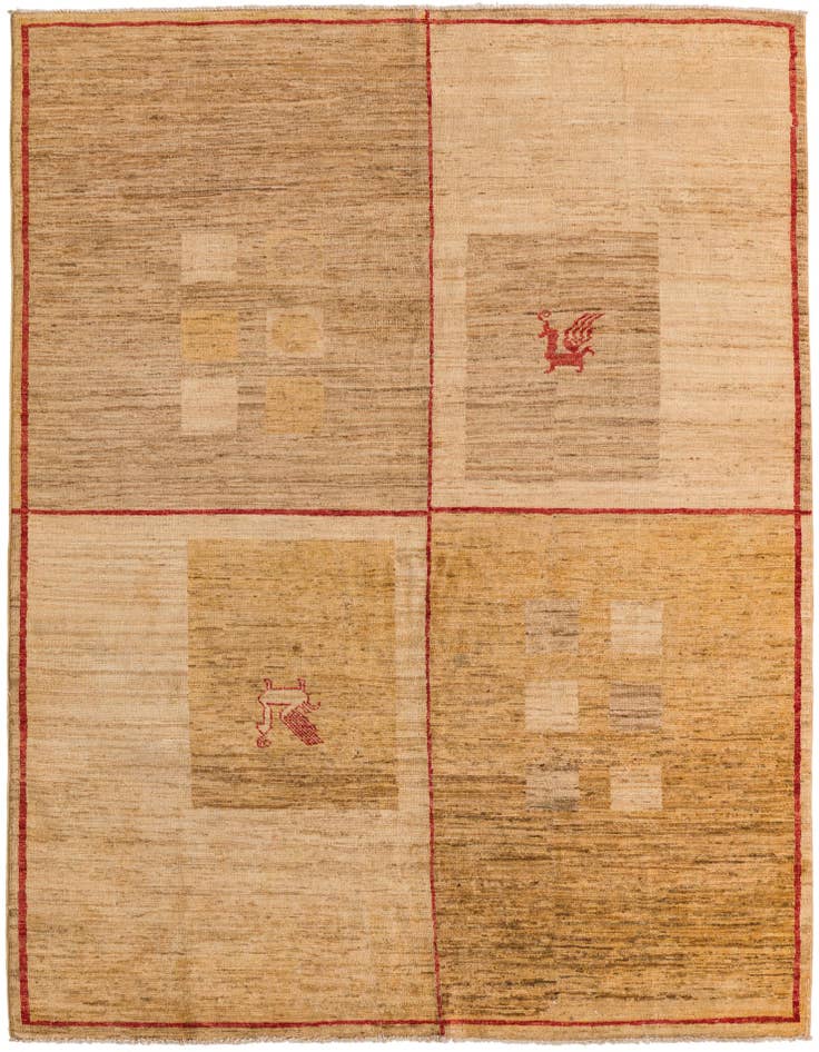 Detail image of 5' x 6' 9 Hand Knotted Modern Ziegler Rug