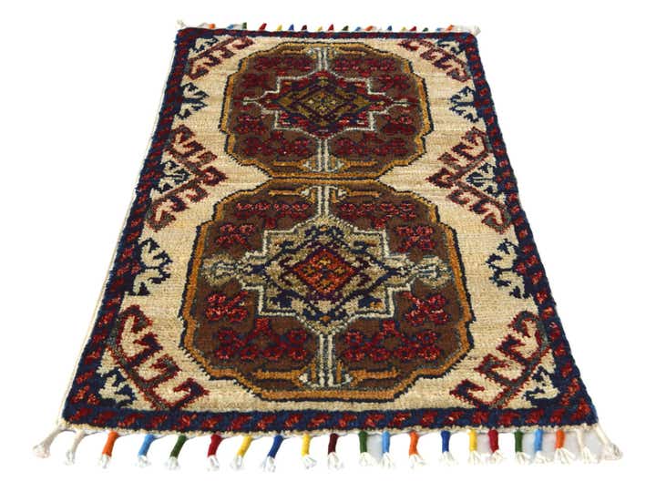 1' 5 x 2' Hand Knotted Modern Ziegler Rug