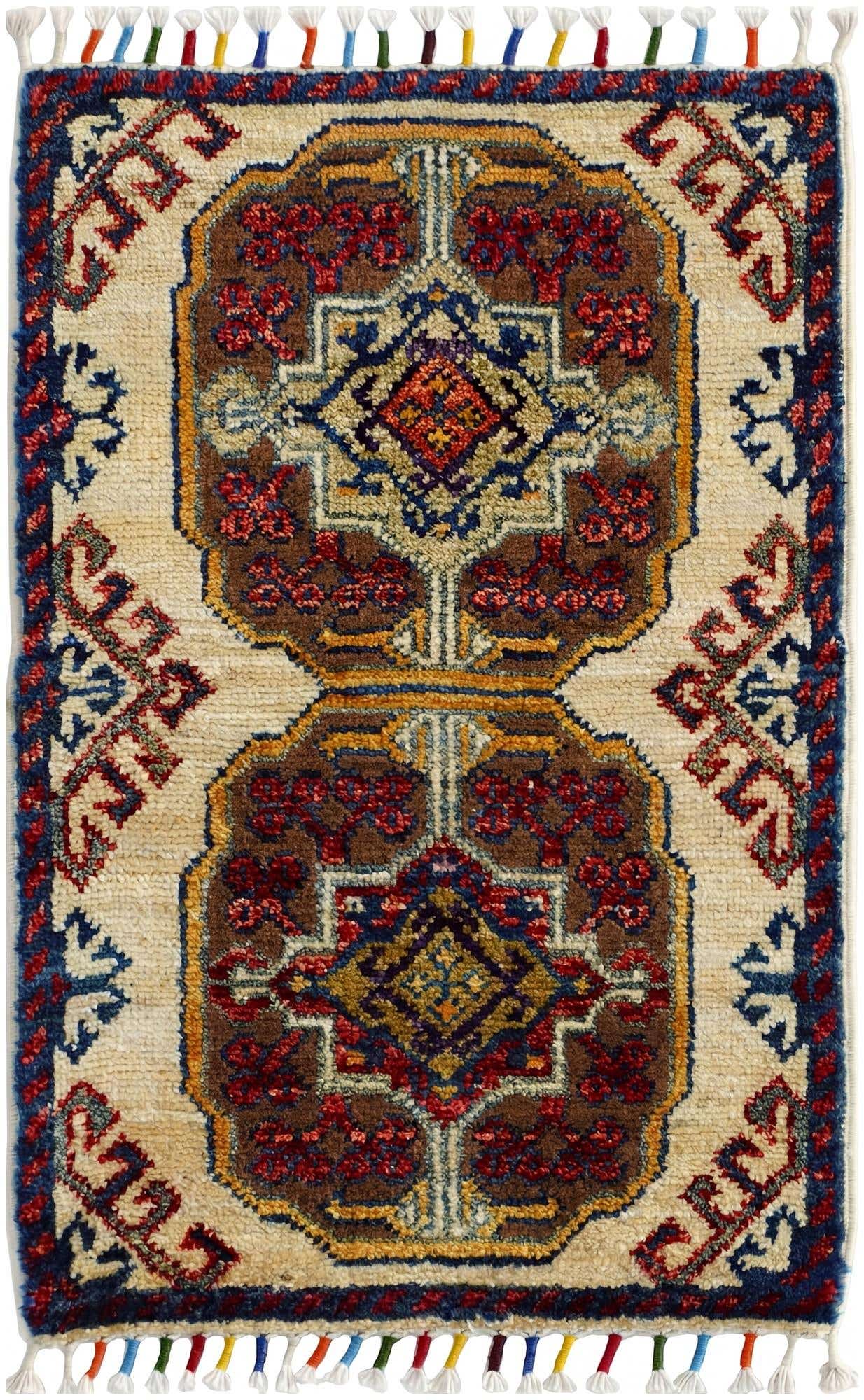1' 5 x 2' Hand Knotted Modern Ziegler Rug