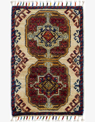 1' 5 x 2' Hand Knotted Modern Ziegler Rug