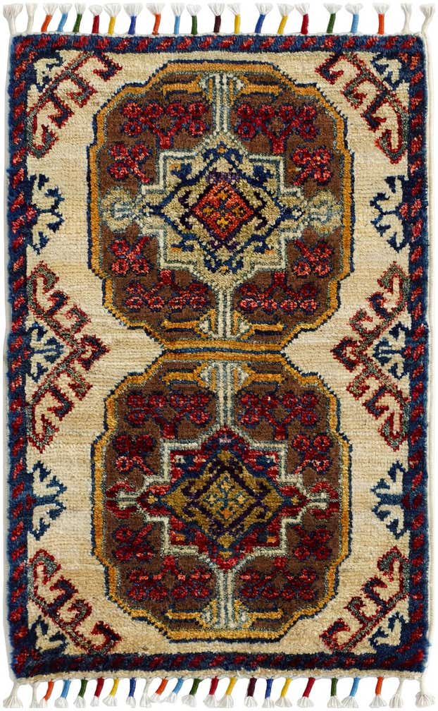1' 5 x 2' Hand Knotted Modern Ziegler Rug