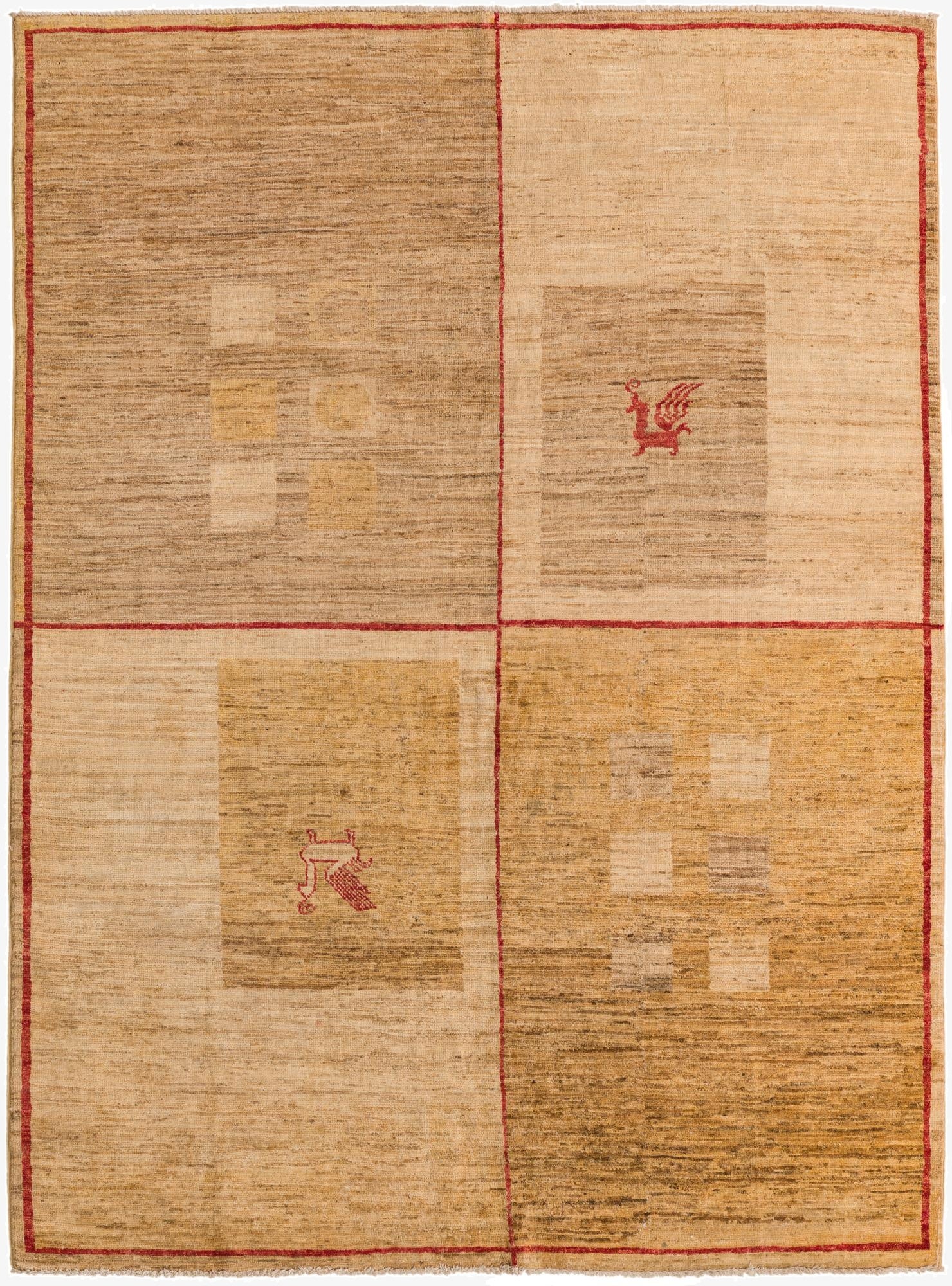 5' x 6' 9  Hand Knotted Modern Ziegler Rug