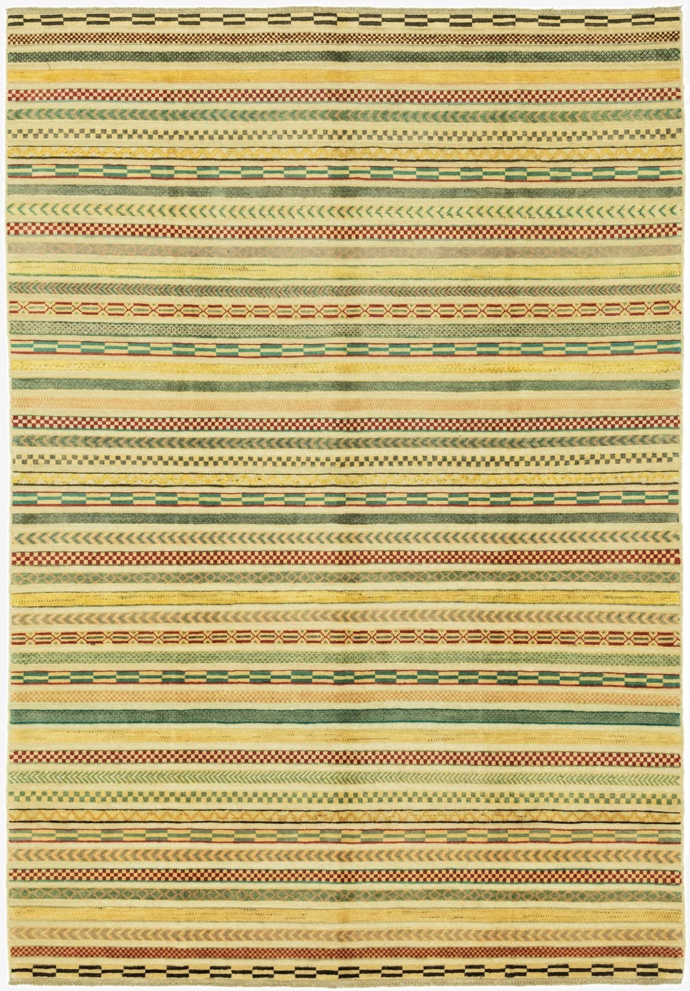 6' 7 x 9' 7  Hand Knotted Modern Ziegler Rug