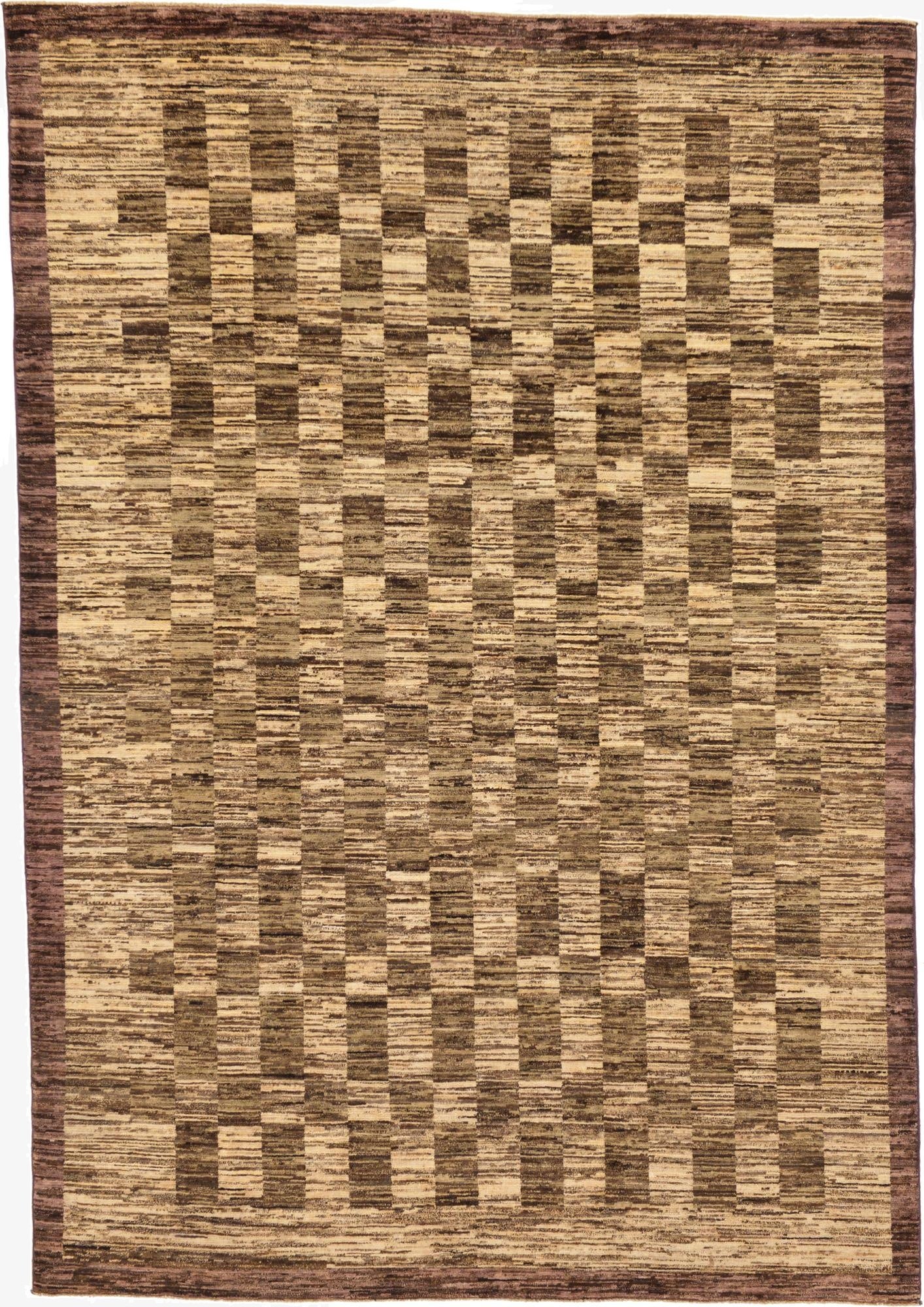 6' 8 x 9' 6  Hand Knotted Modern Ziegler Rug