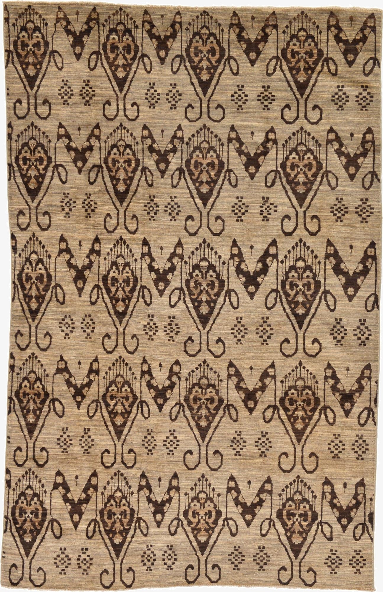 6' x 9'  Hand Knotted Modern Ziegler Rug