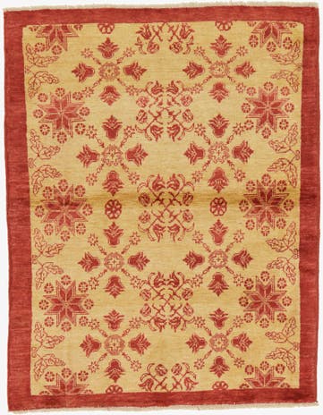 3' 9 x 4' 10 Hand Knotted Modern Ziegler Rug