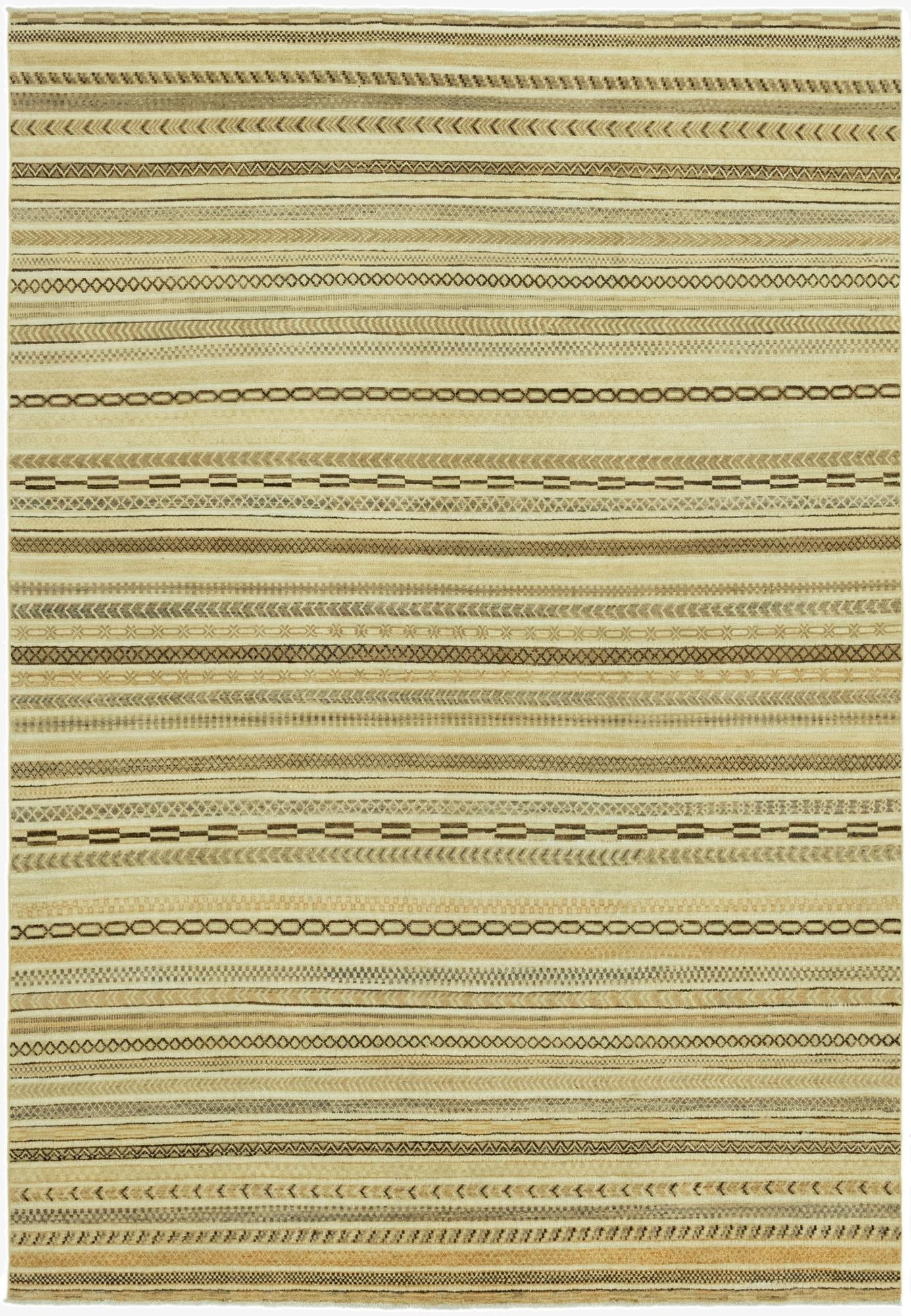 6' 4 x 9' 6  Hand Knotted Modern Ziegler Rug