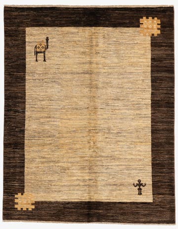 5' x 6' 4 Hand Knotted Modern Ziegler Rug