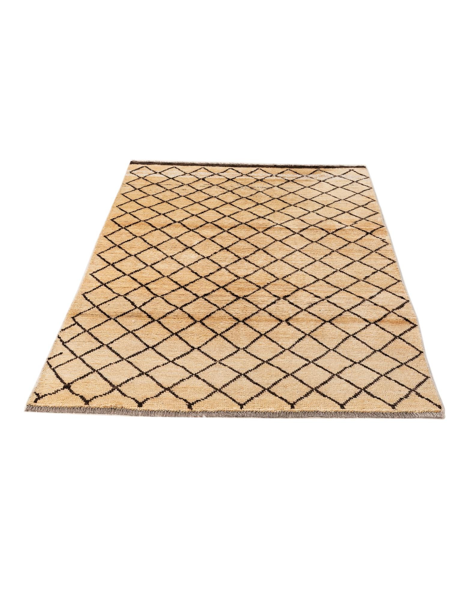 3' 9 x 5' 11 Hand Knotted Moroccan Rug