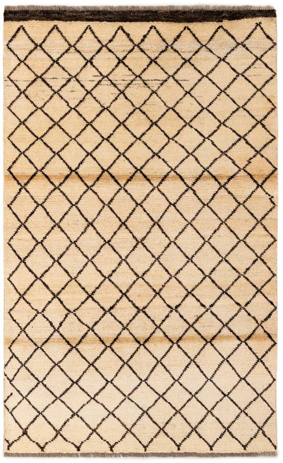 Detail image of 3' 9 x 5' 11 Hand Knotted Moroccan Rug