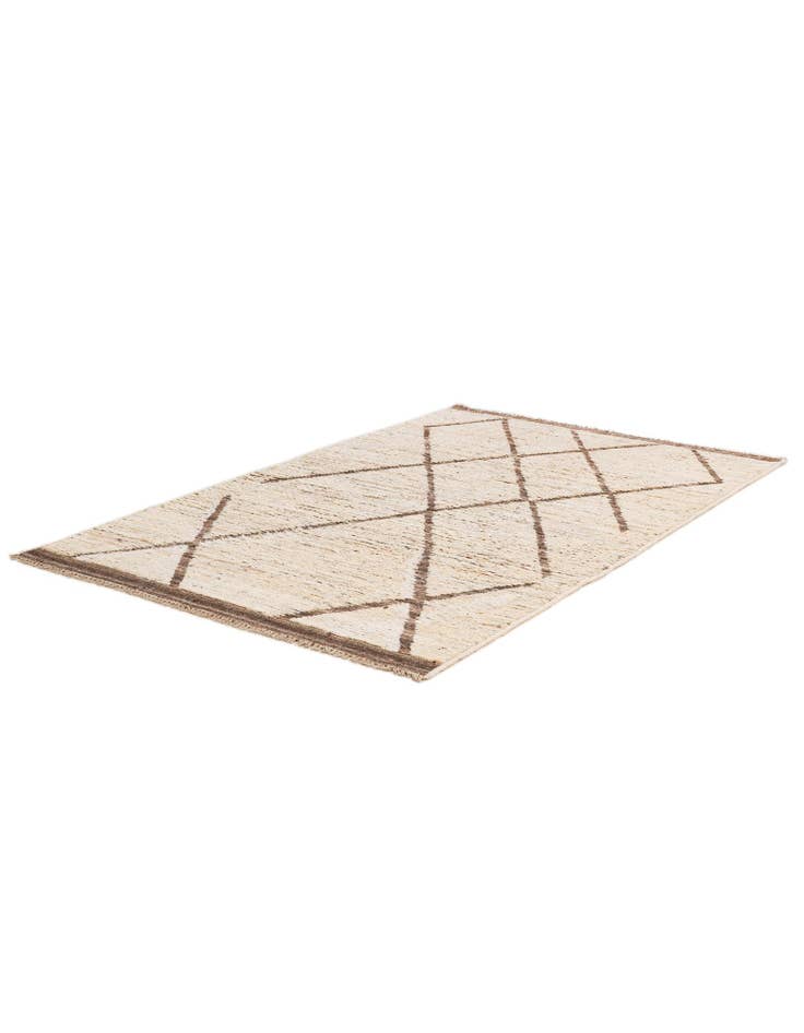 Detail image of 4' x 5' 10 Hand Knotted Moroccan Wool Rug