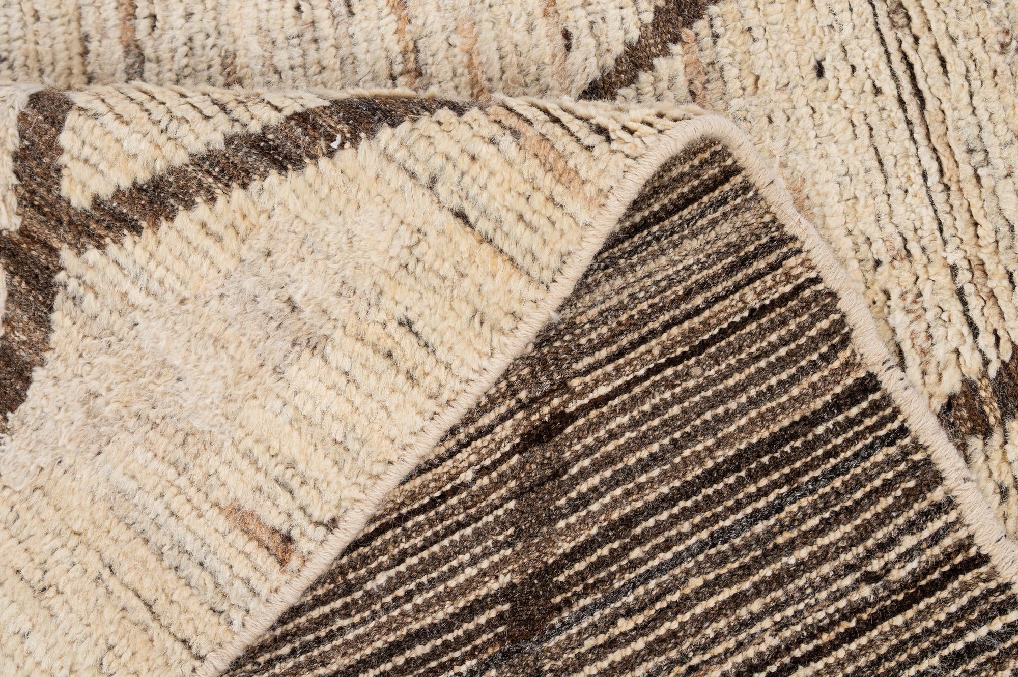 4' x 5' 10 Hand Knotted Moroccan Wool Rug