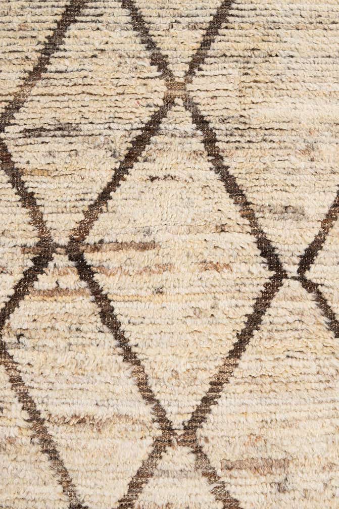 4' 2 x 6' 7 Hand Knotted Moroccan Wool Rug