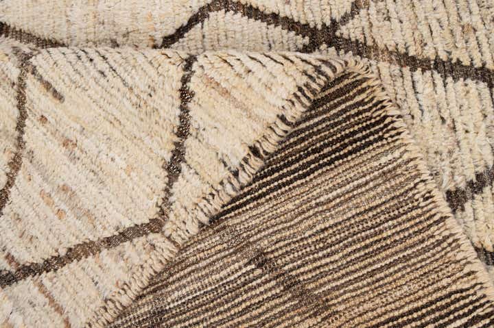 4' 2 x 6' 7 Hand Knotted Moroccan Wool Rug