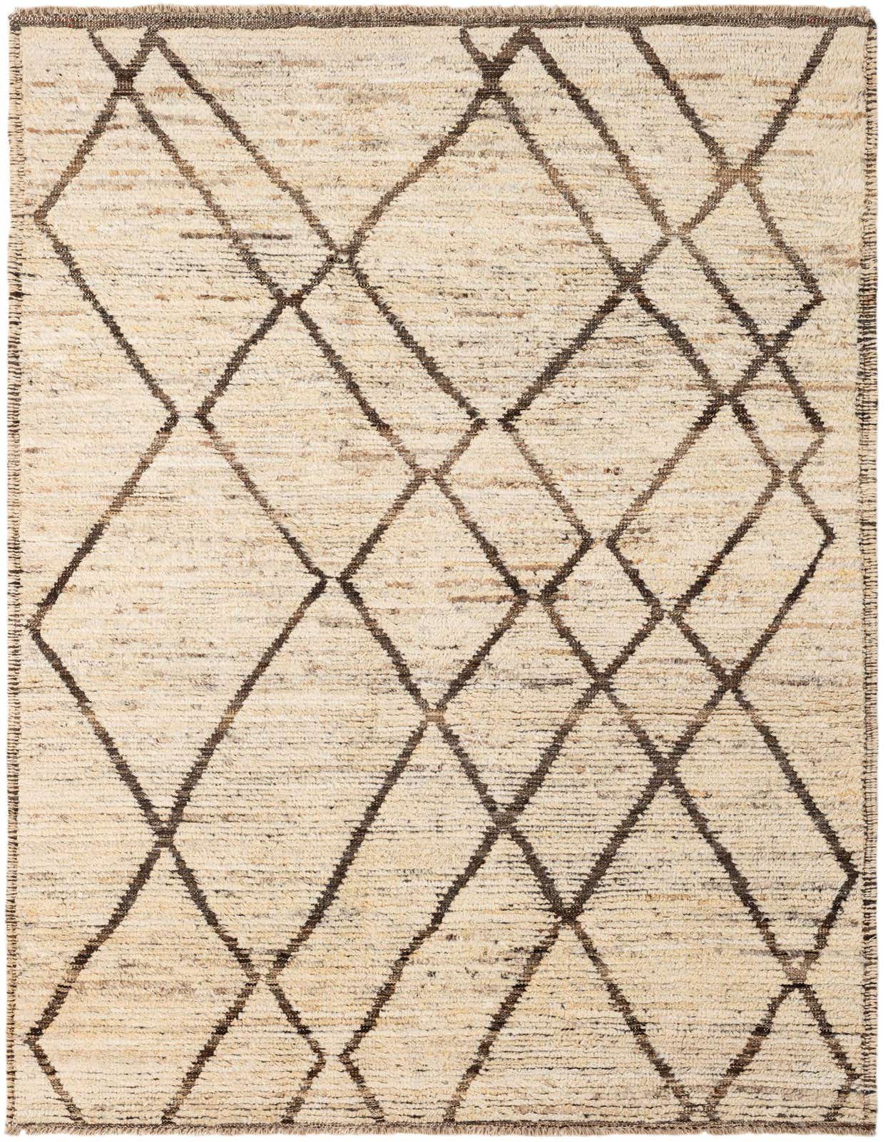 4' 2 x 6' 7 Hand Knotted Moroccan Wool Rug
